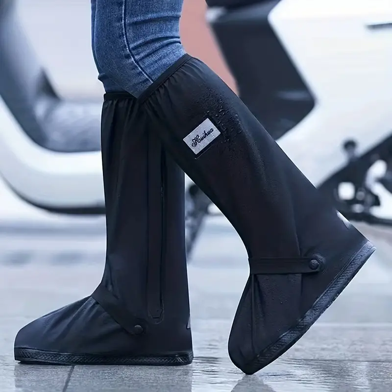 waterproof rain boots cover non slip thickening foldable reusable slip resistant shoes cover for women men 0