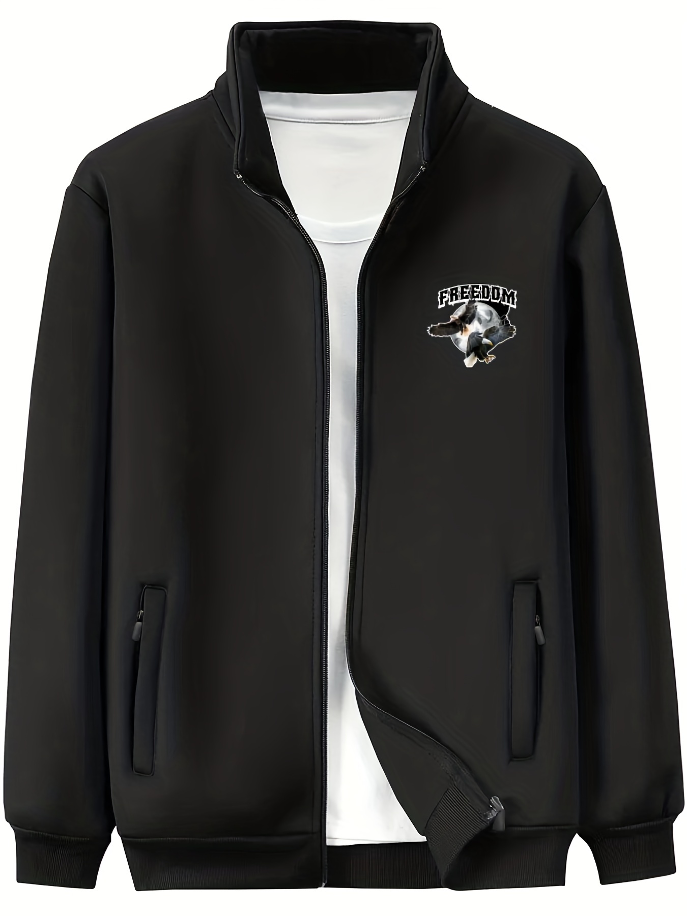 Women's Cuce Black Philadelphia Eagles Full-Zip Varsity Jacket