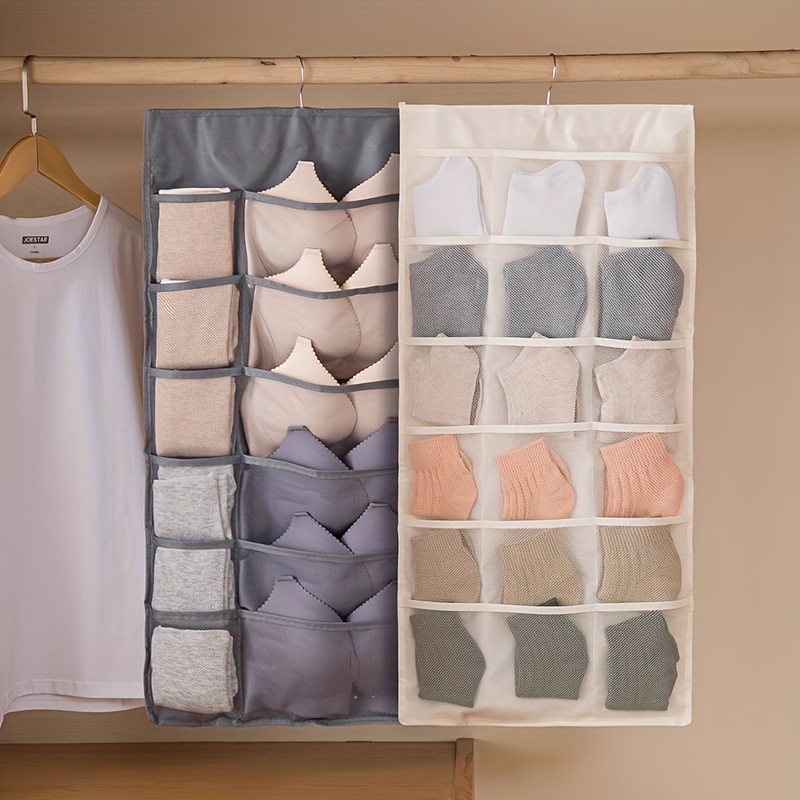 Double-sided Hanging Bag Underwear Bra Socks Rack Hanger Storage