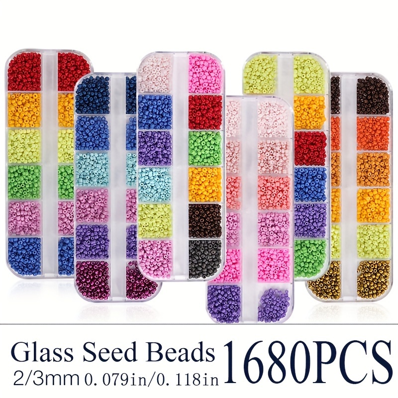 Redtwo Juego de 3400 cuentas de semillas de vidrio para hacer pulseras de  joyería, kit de pulseras de la amistad, kit de cuentas pequeñas para  cintura