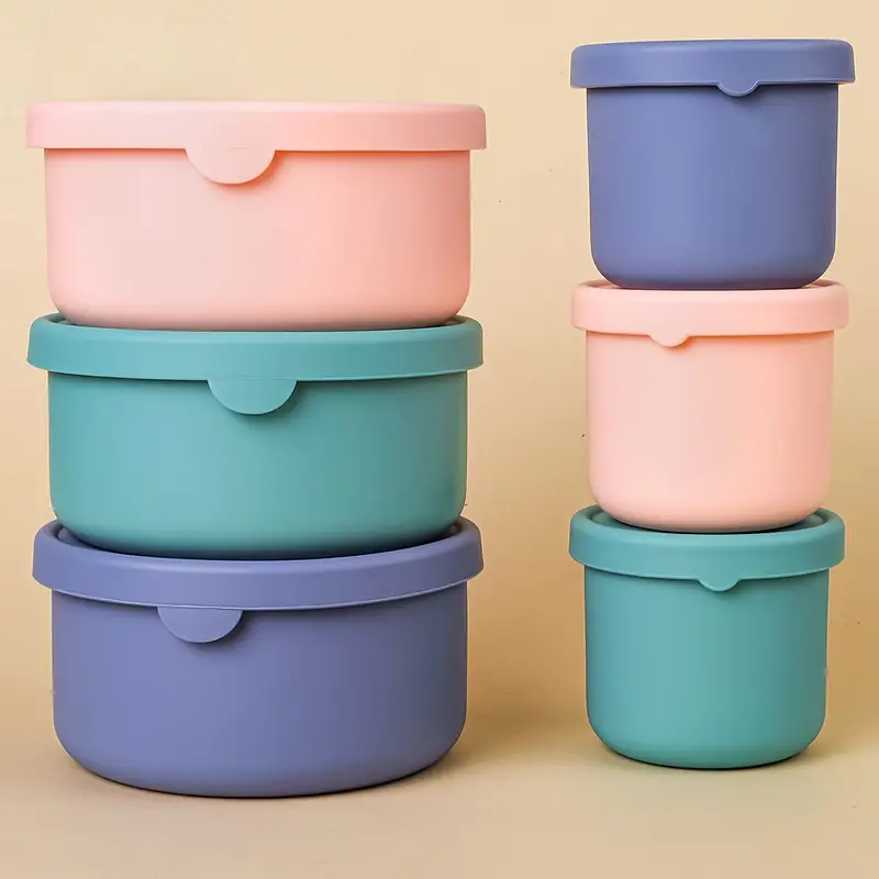 Silicone Snack Boxes Food Storage Container bpa Free - Temu