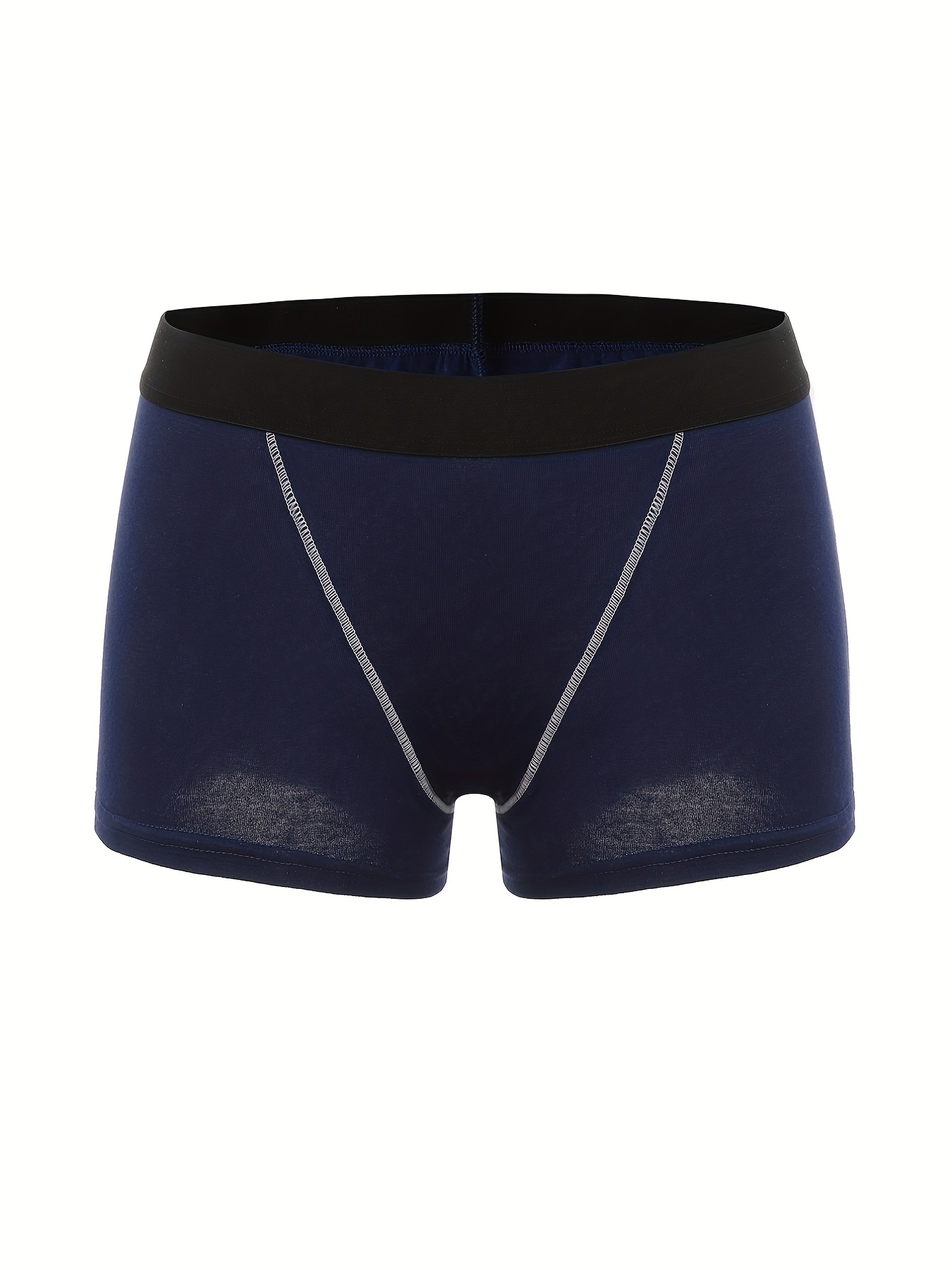 4 Pack Plus Size Boyshort Panties Set Solid Women's Underwear