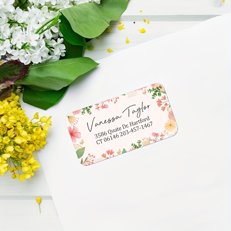 

Set, Customized Return Address Labels, Artisan Floral Series, 2.4x1.26 Inches, Robust Adhesive Backing, Resistant To Water Damage, Ideal For Elevating The Appearance Of Personal And Business Mail