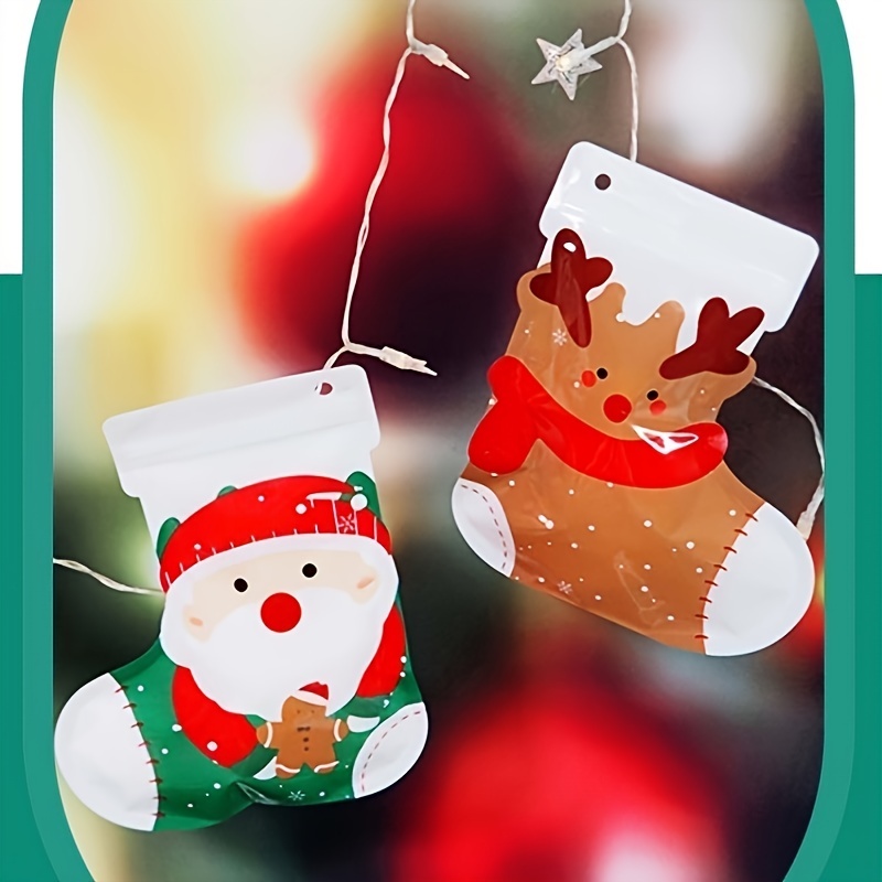 Christmas Candy Plastic Zipper Bags resealable Zip Lock Bags - Temu