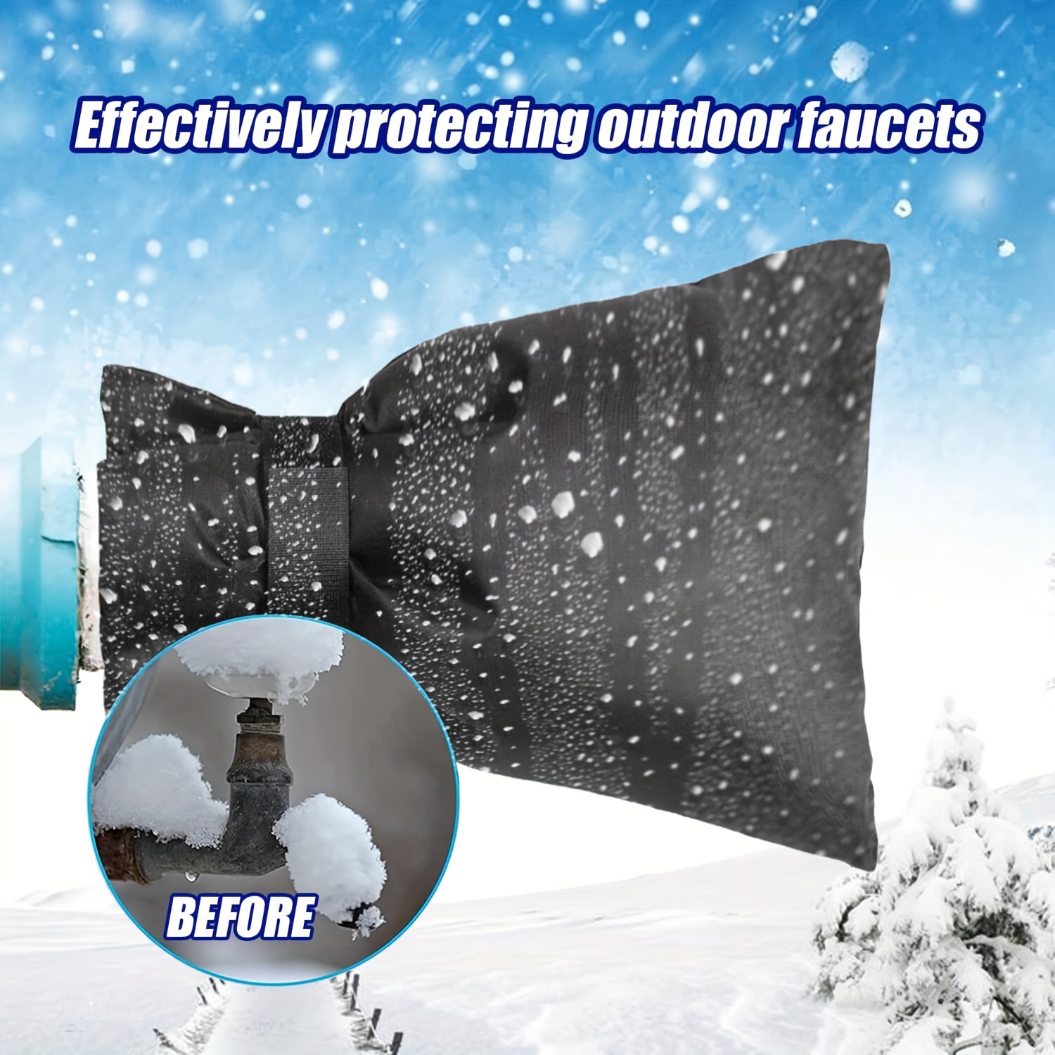 Outdoor Faucet Covers Protector For Winter Freeze Protection - Temu