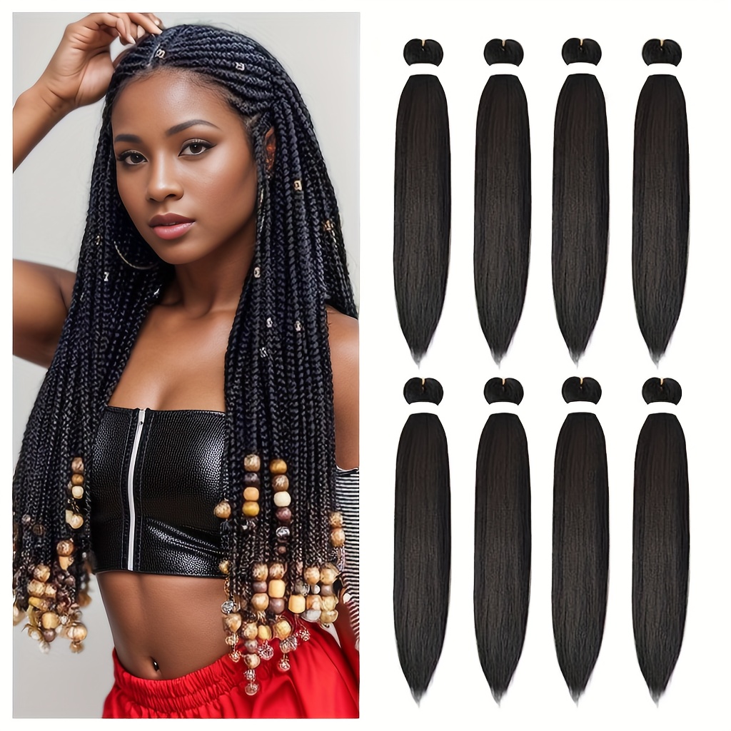 Pre Stretched Braiding Hair Extensions Women Professional - Temu Mexico