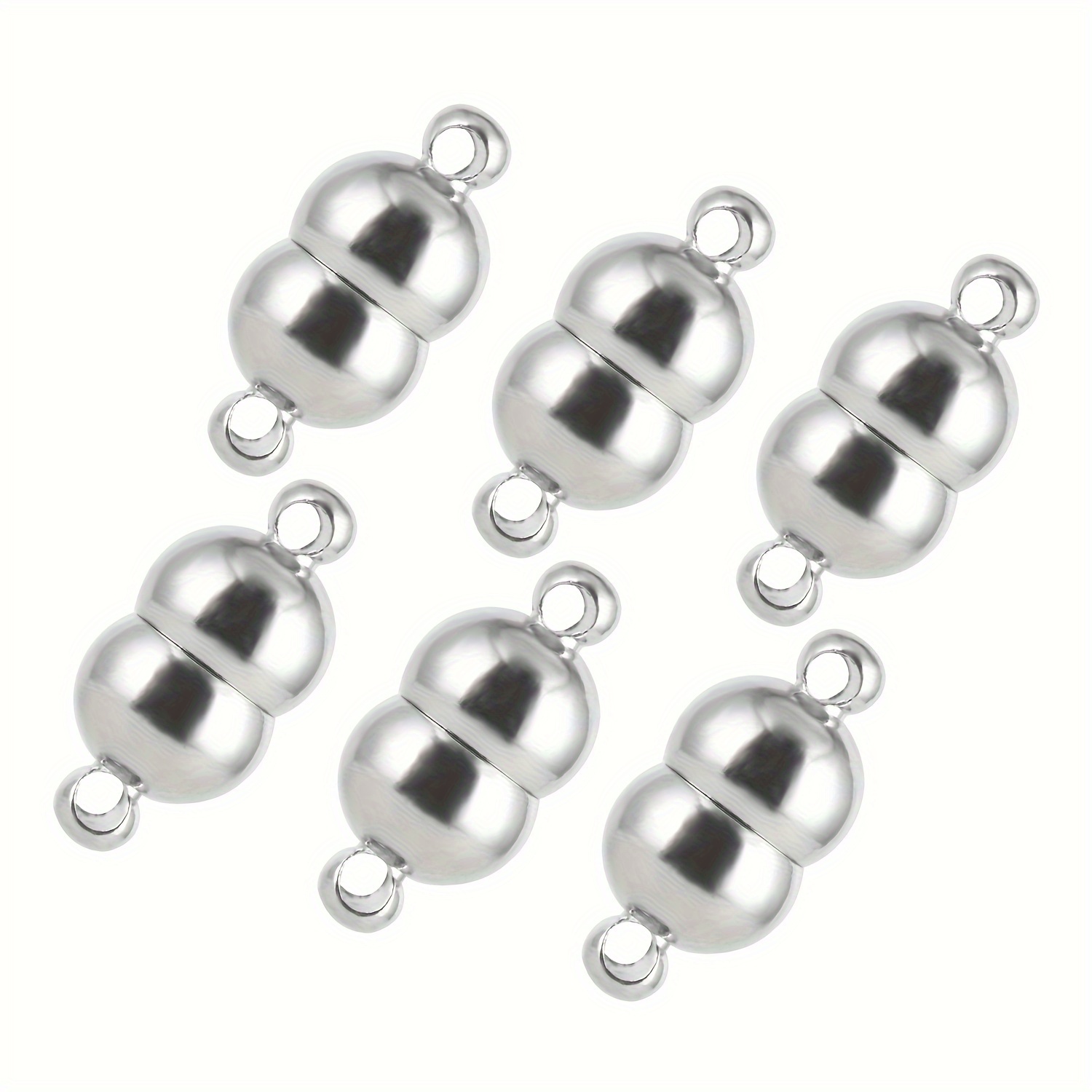 Lot Stainless Steel Round Magnetic Clasps For Bracelet - Temu