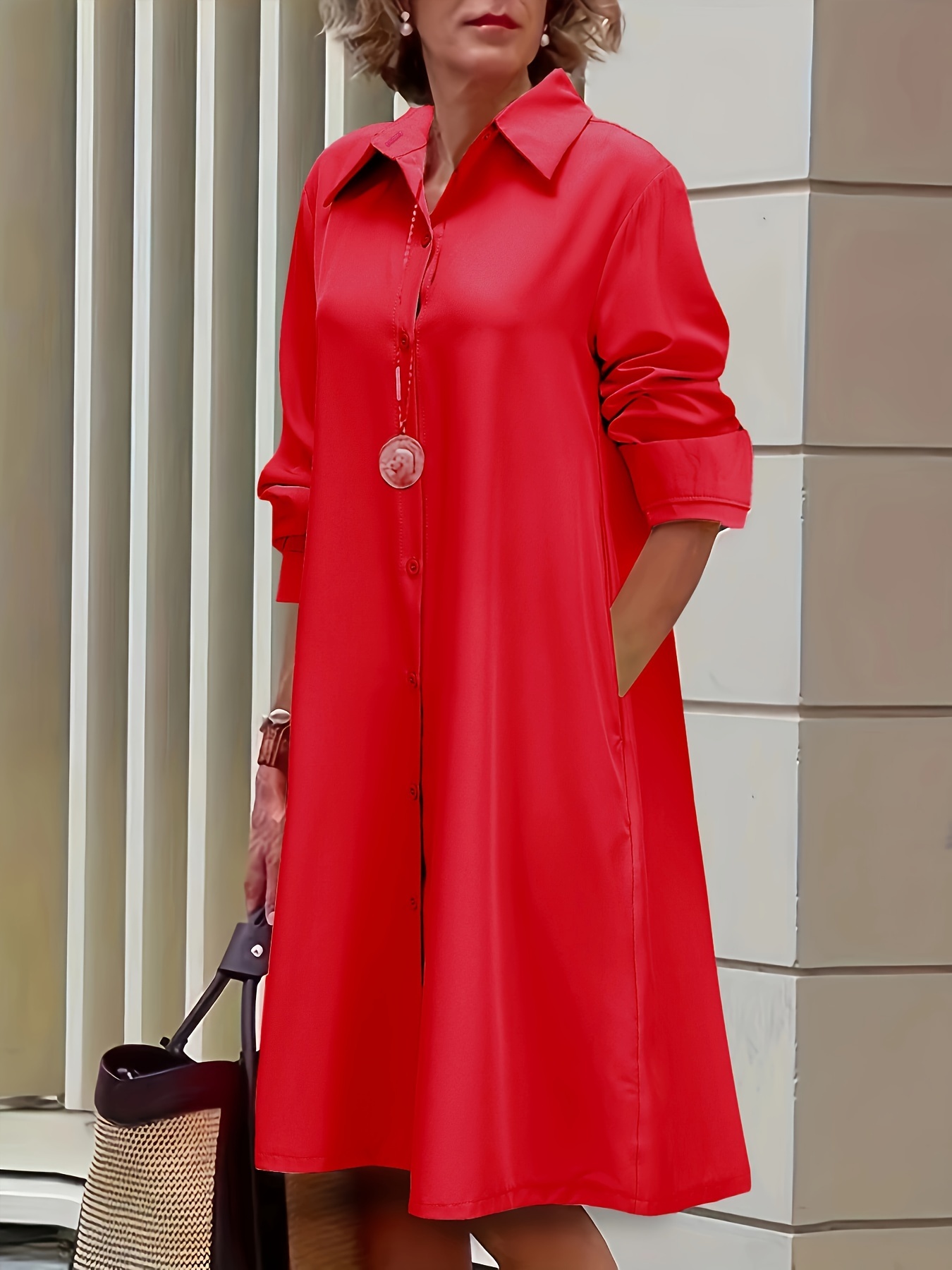 Plus Size Casual Suit Set Women's Plus Solid Long Sleeve - Temu Republic of  Korea