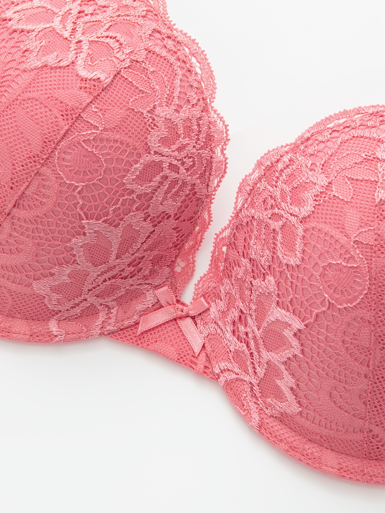 Buy DressBerry Pink Lace Underwired Lightly Padded Everyday Bra