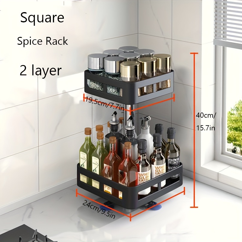 Turntable Organizer, Spice Spinner, Spice Rack Organizer, Rotating  Seasoning Rack Holder, Desktop Storage Box, Cosmetics Storage Tray, Lazy  Susan Organizer, Kitchen Utensils, Apartment Essentials, College Dorm  Essentials, Back To School Supplies 