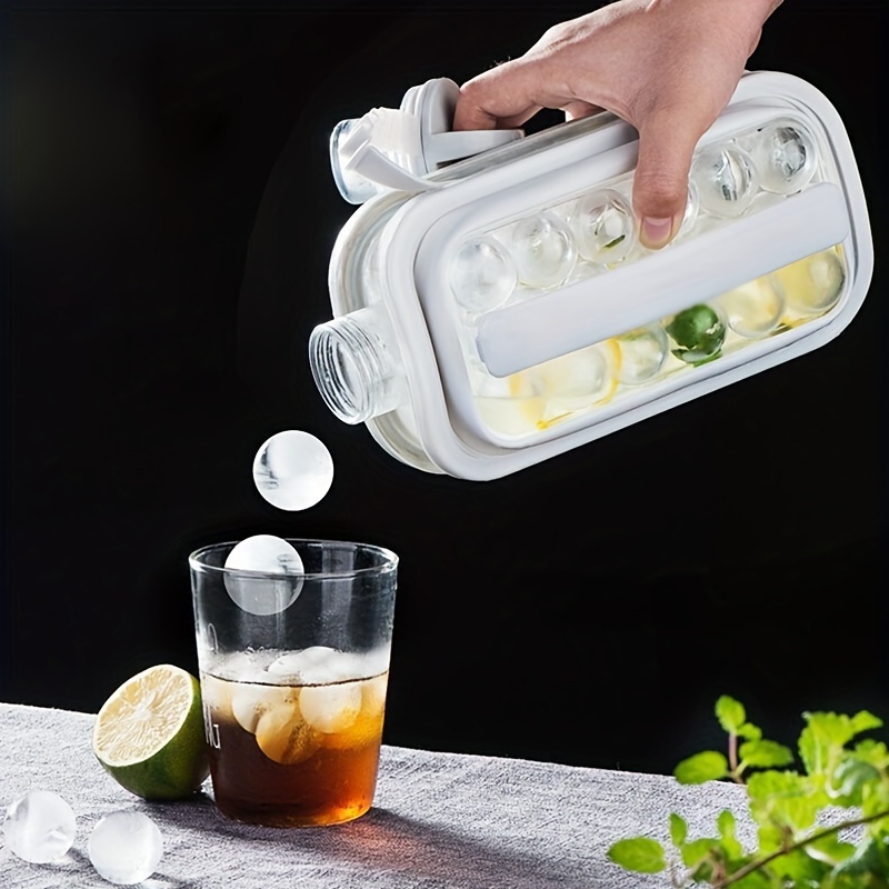 Folding Ice Maker Water Bottle, Ice Pot 2-in-1 Ice Grid Pot Ice