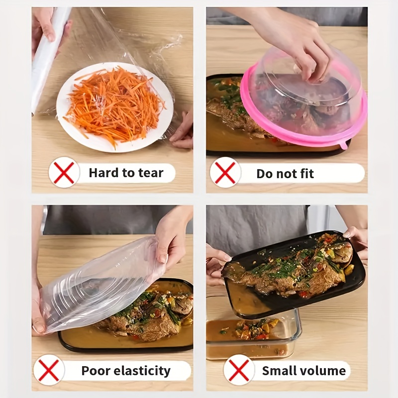 Reusable Elastic Food Bowl Protective Covers, Stretchable Food Cover,  Suitable For Different Sizes Bowls And Plates For Commercial/restaurant -  Temu