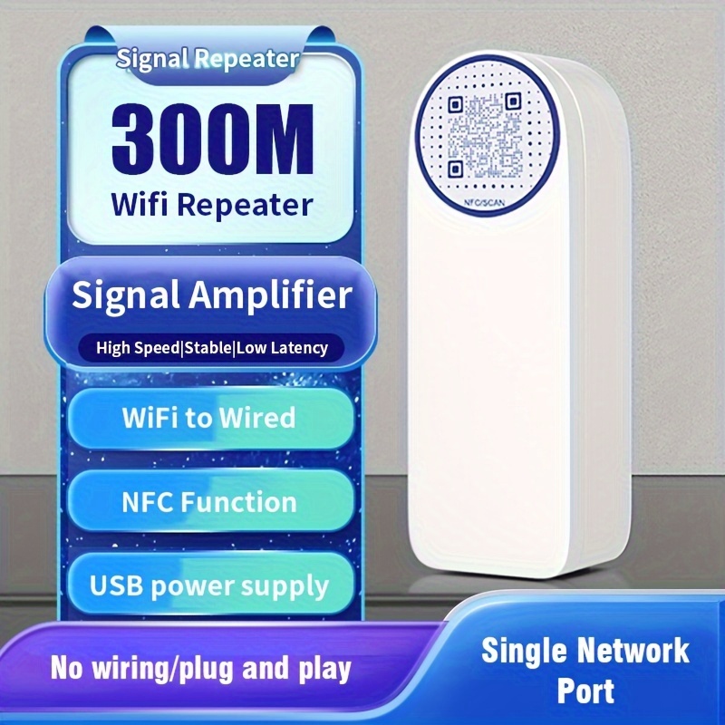 Répéteur D'extension WiFi, 8 Antennes, Prise UE, WiFi Booster 6x, WiFi 2.4G  (3000 Pieds Carrés), Pénétration Du Signal WiFi, Peut Pénétrer 35