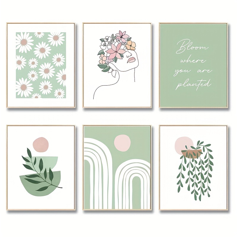 Danish Pastel Wall Collage Kit Aesthetic Pictures Green Room - Temu