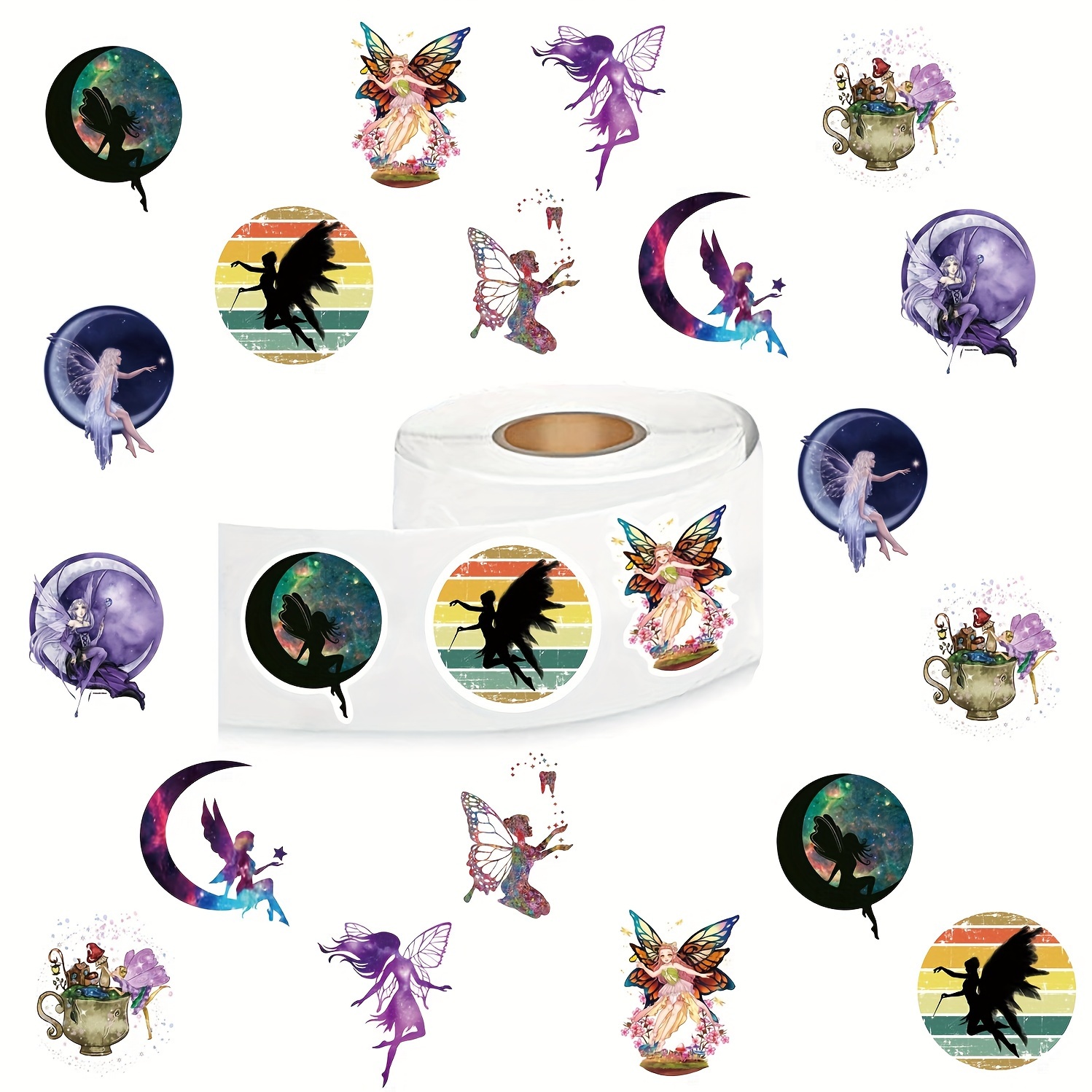 30 Fantasy Flower Fairy PET Stickers Journal Card Diary Diy