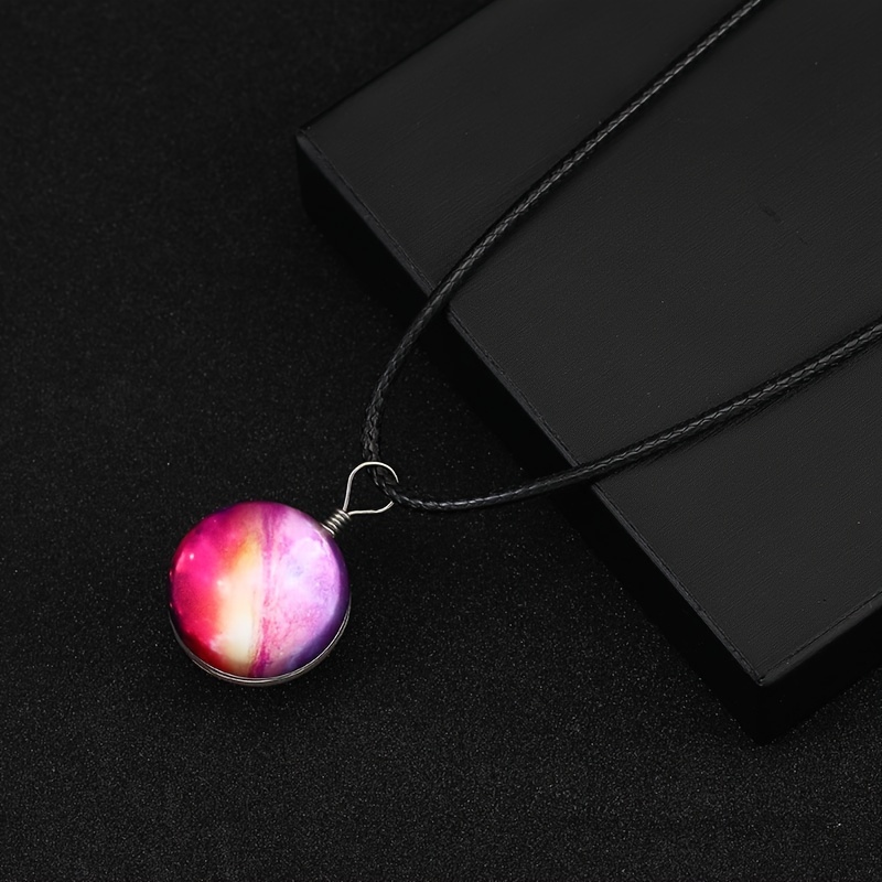 Pink Glow In The Dark Mystical Gem Pendant Necklace
