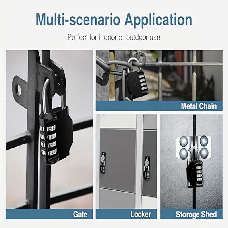 Multifunctional Combination 4 Digit Security Padlock Gym Locker