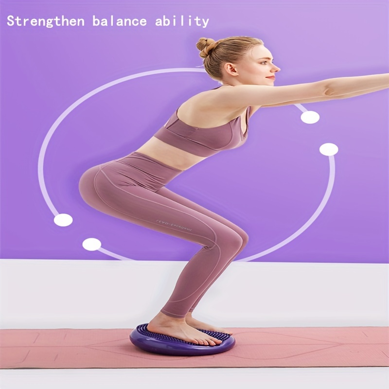 Inflatable Balance Pad For Yoga Massage And Fitness - Temu