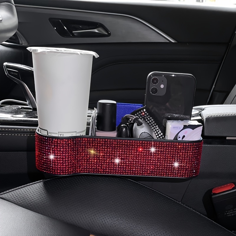 Crystal Rhinestone PU Leather Car Storage Bag Organizer Barrier of Backseat  Holder Multi-Pockets Car Container Stowing Tidying, ✓ Meilleur prix au  Maroc et ailleurs
