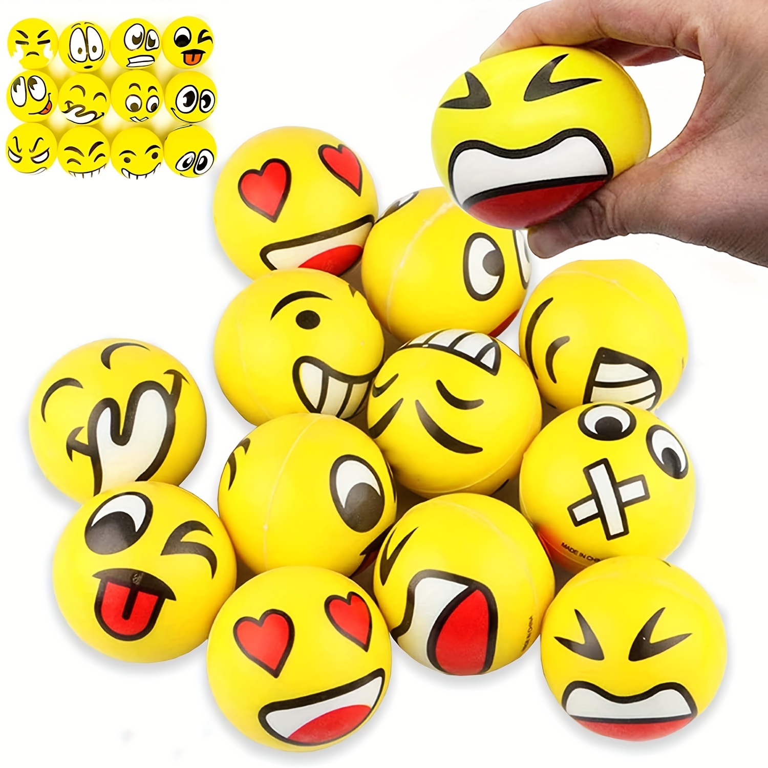 Happy Smile Face Anti Stress Relief Sponge Foam Ball Hand Wrist