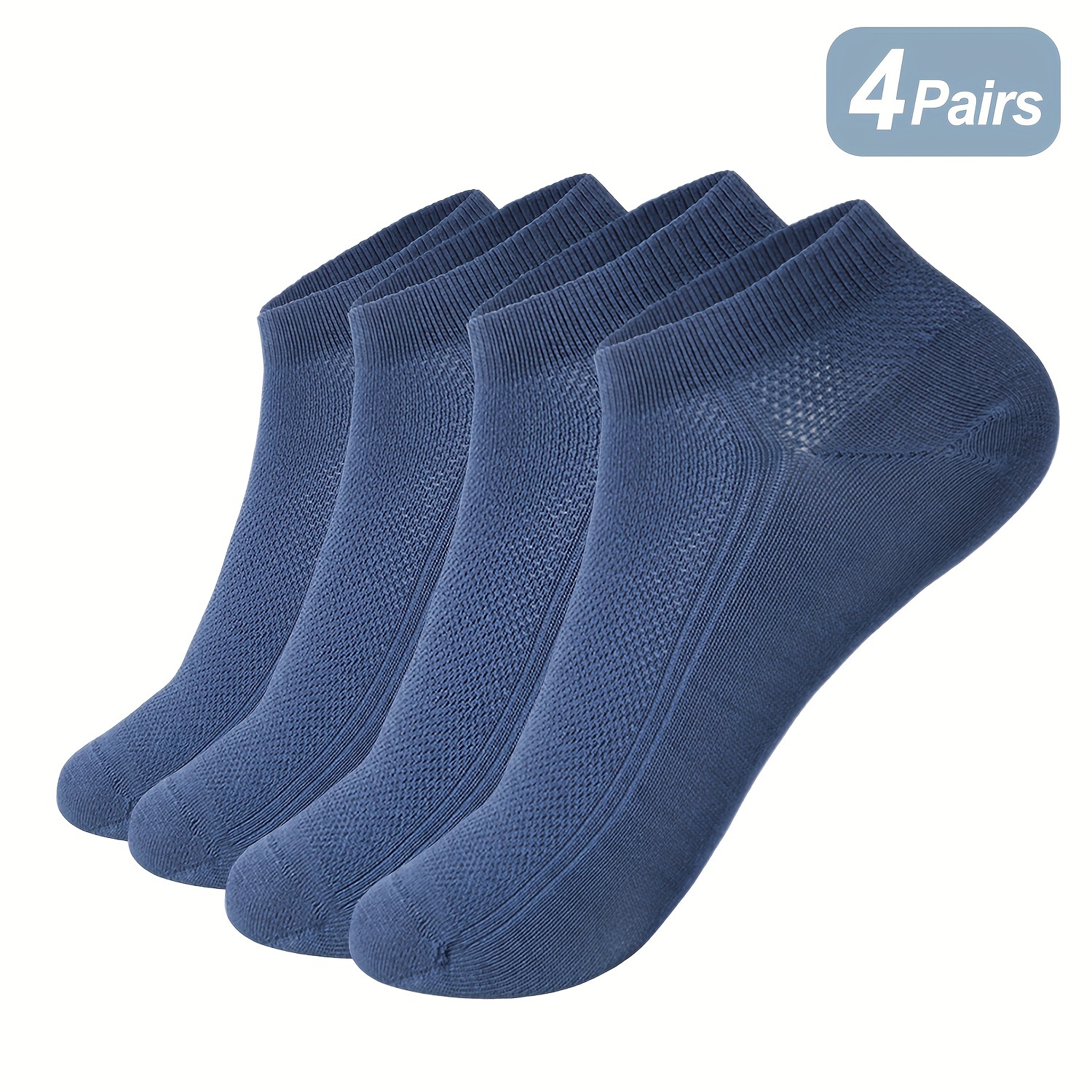 4 Pares De Calcetines Térmicos De Fibra De Bambú Para Hombre, Calcetines  Bajos/De Tobillo Que Absorben La Humedad - Temu