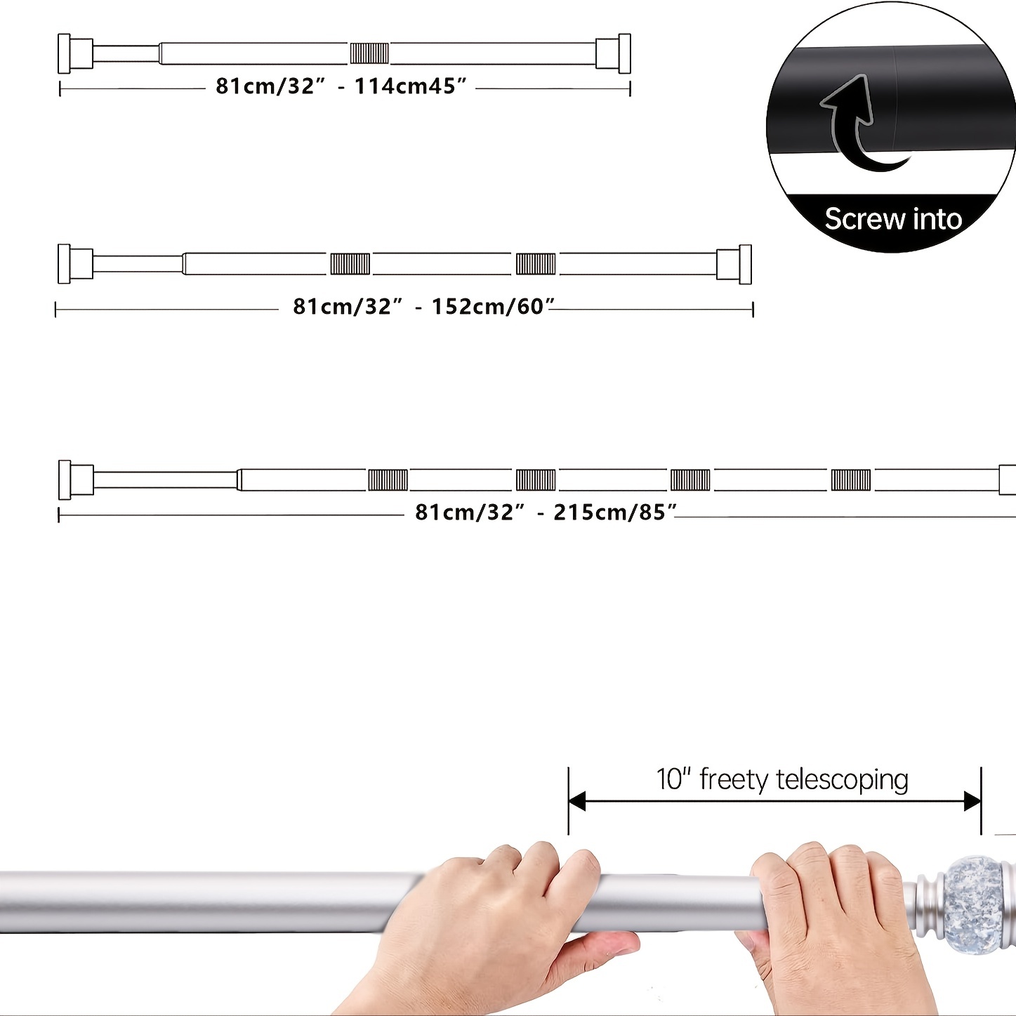 1pz Testa Asta Tenda Doccia Decorazione Forte Capacità - Temu Italy