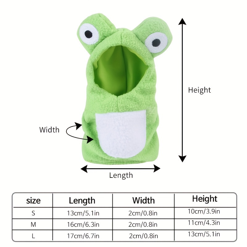 Frog Design Bird Costume Funny Cute Bird Clothes Parrot - Temu