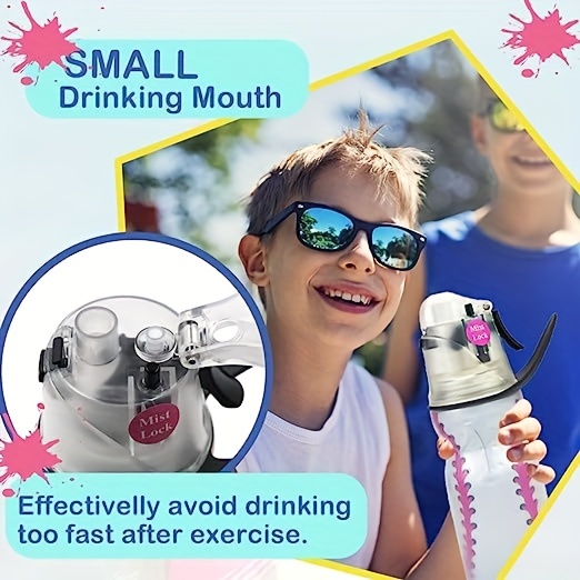 Sakura Train Sports Squeeze Rugby Water Bottles, 2-in-1 Mist And Sip  Function Bpa-free - Help You Cool Down Quickly & Quench Thirst, Kids Water  Bottle School For Gym Cycling Running Climbing Hiking 