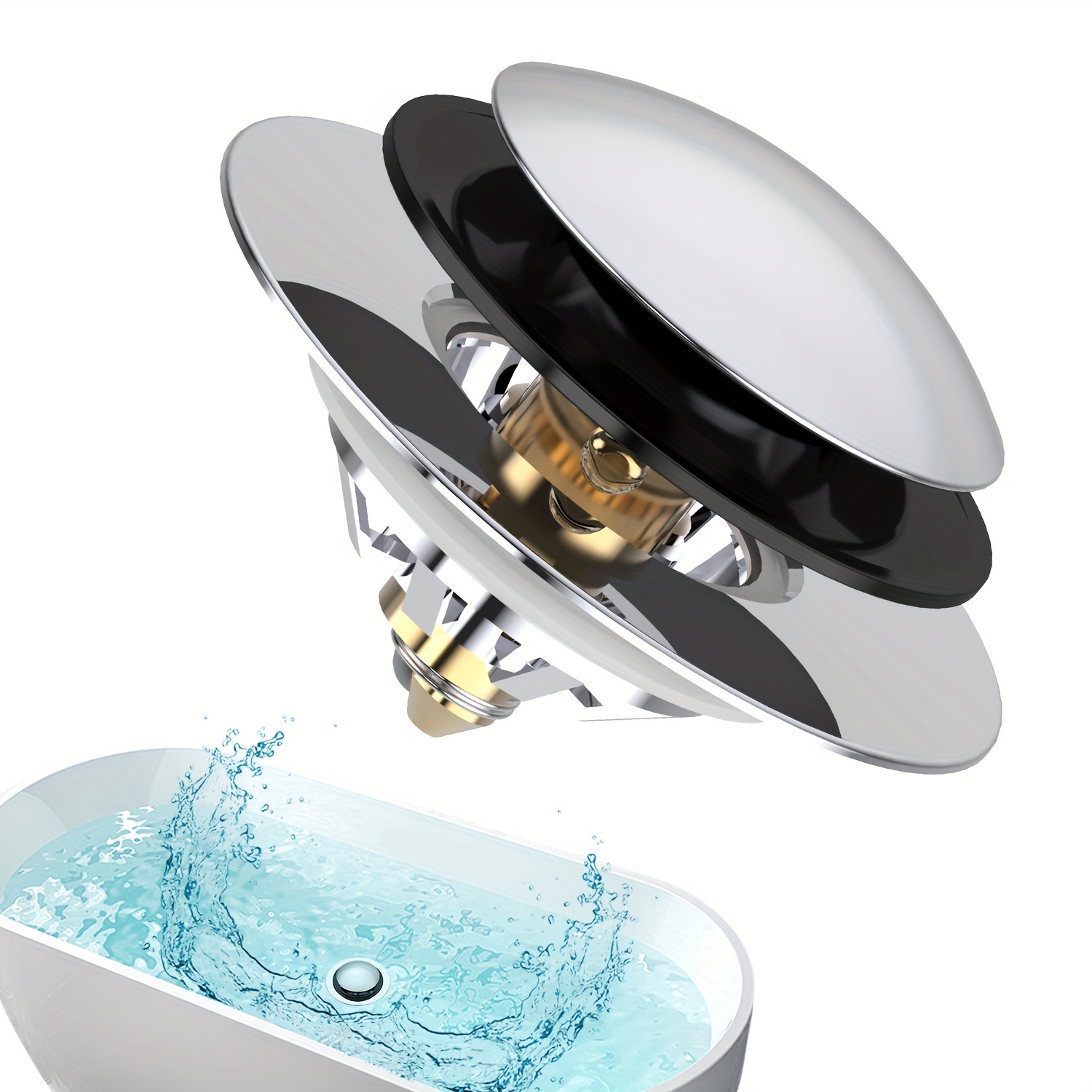 XAJOON Tapón de bañera, tapón de lavabo, enchufe de bañera, tapón de bañera  de silicona (producto patentado)