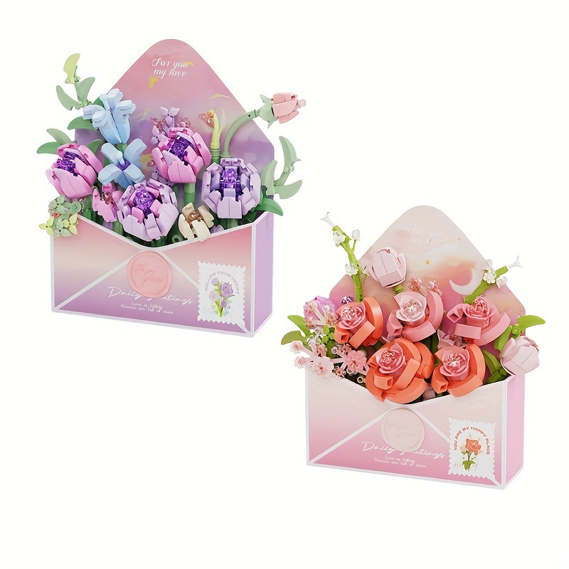 568pcs Flower Bouquet Mini Bricks Building Block Set Diy Artificial Flowers  Gift | Fruugo Ie