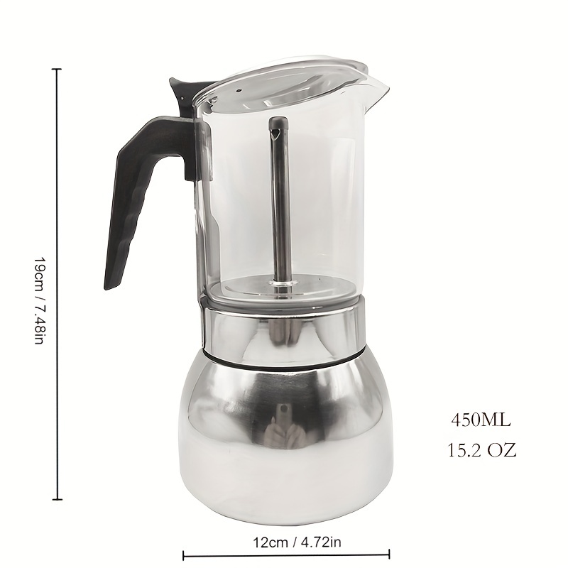 200/300/450ml Moka In Acciaio Inossidabile Per Macchine Da - Temu Italy