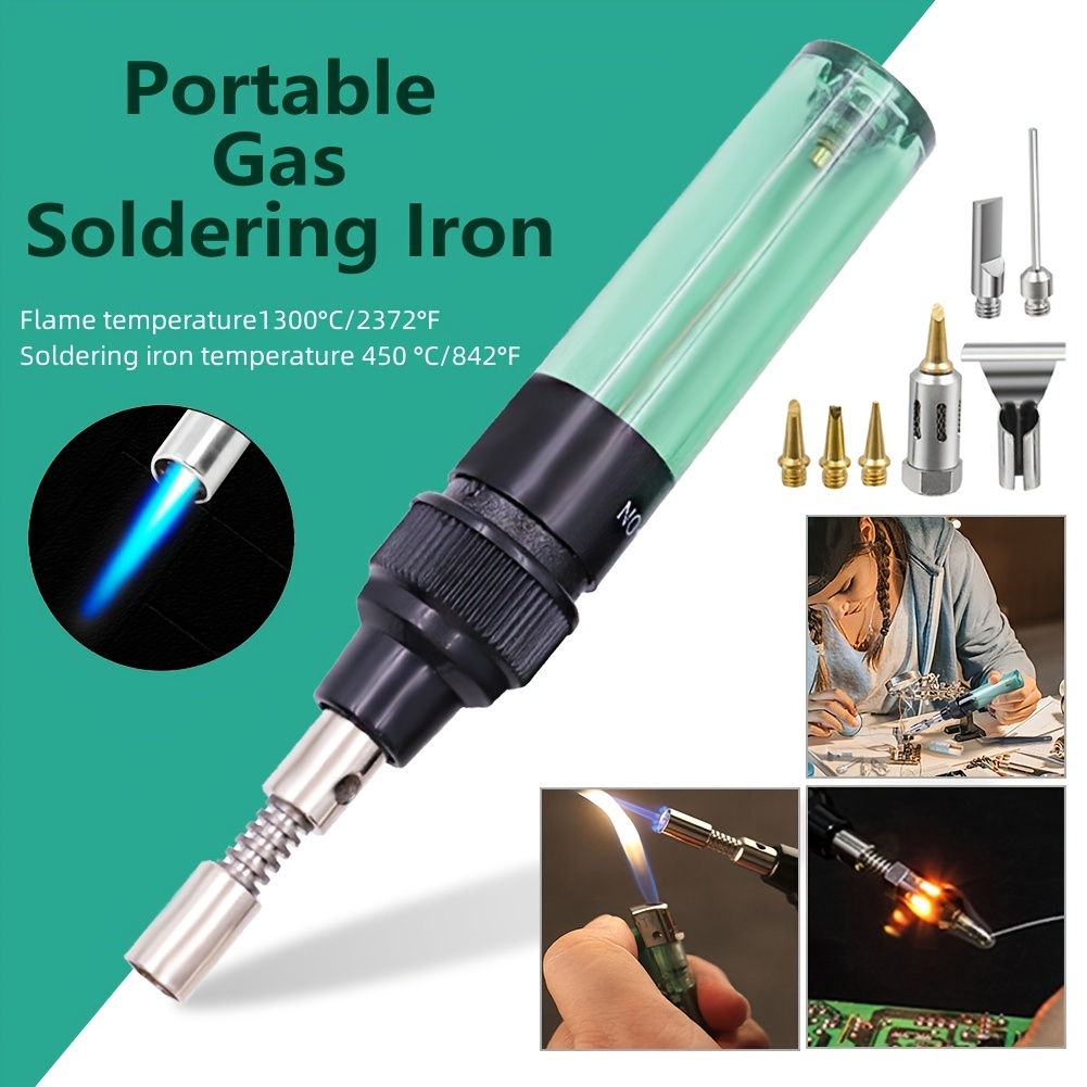 1300 C 2372 F Butane 4 In 1 Portable Gas Soldering Iron Gas Blow Torch ...