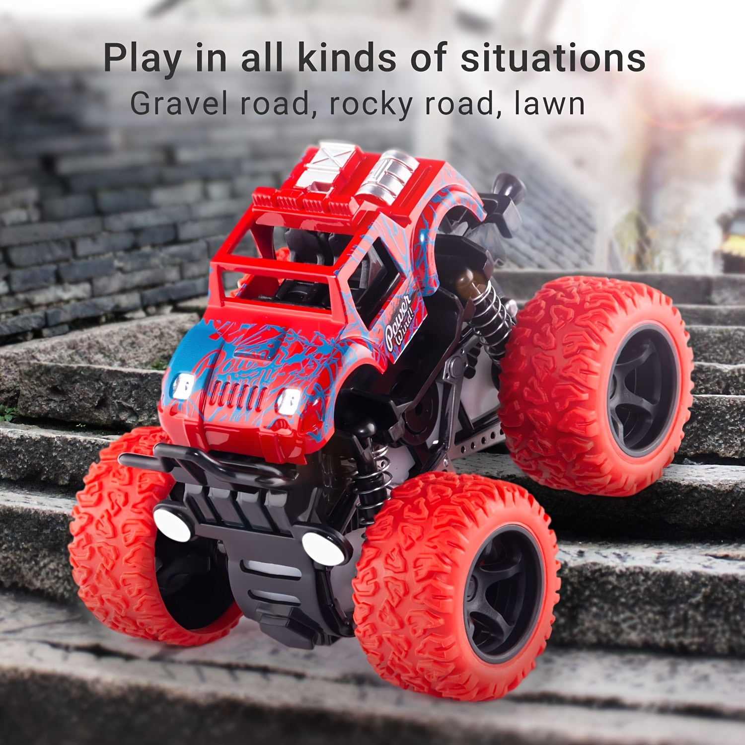 Monster Truck Lot de 4 jouets de voiture à friction Push And - Temu Canada
