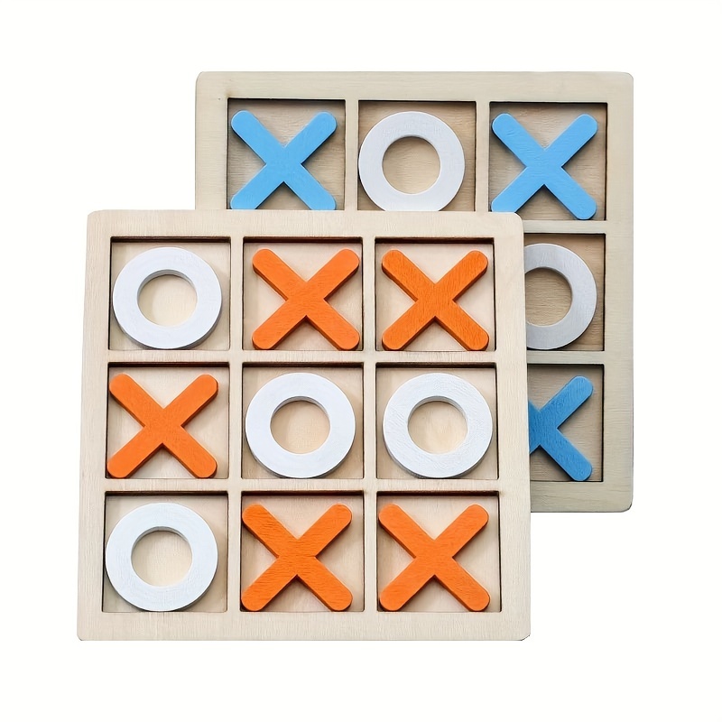 Tabuleiro de madeira Tic TAC Toe Jogo Inteligente Engraçado Jogo de Mesa  para Crianças Adulto : : Brinquedos e Jogos