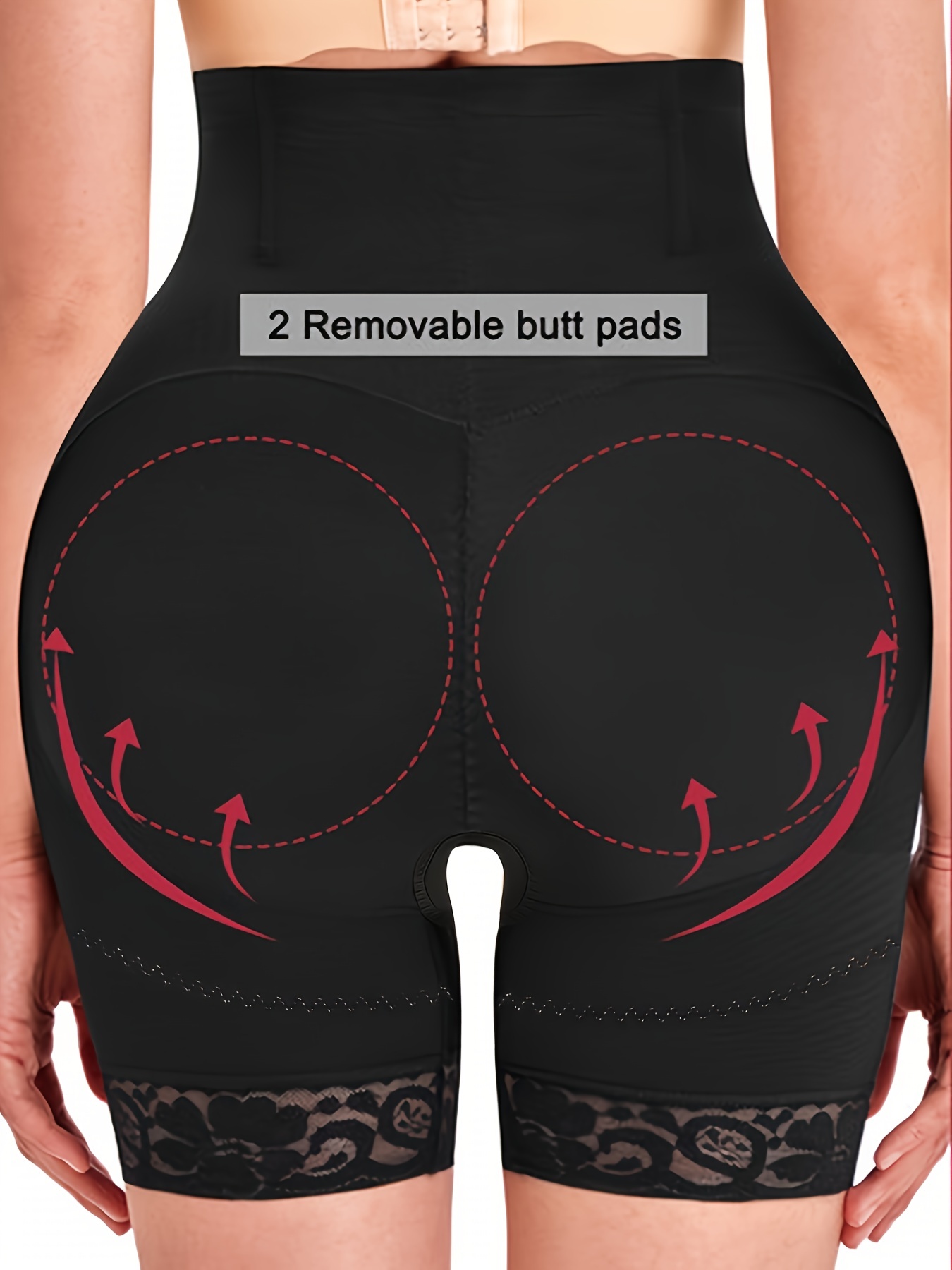 Butt Lifting Body Shaper Short Belt Detachable Hip Pad Tummy - Temu