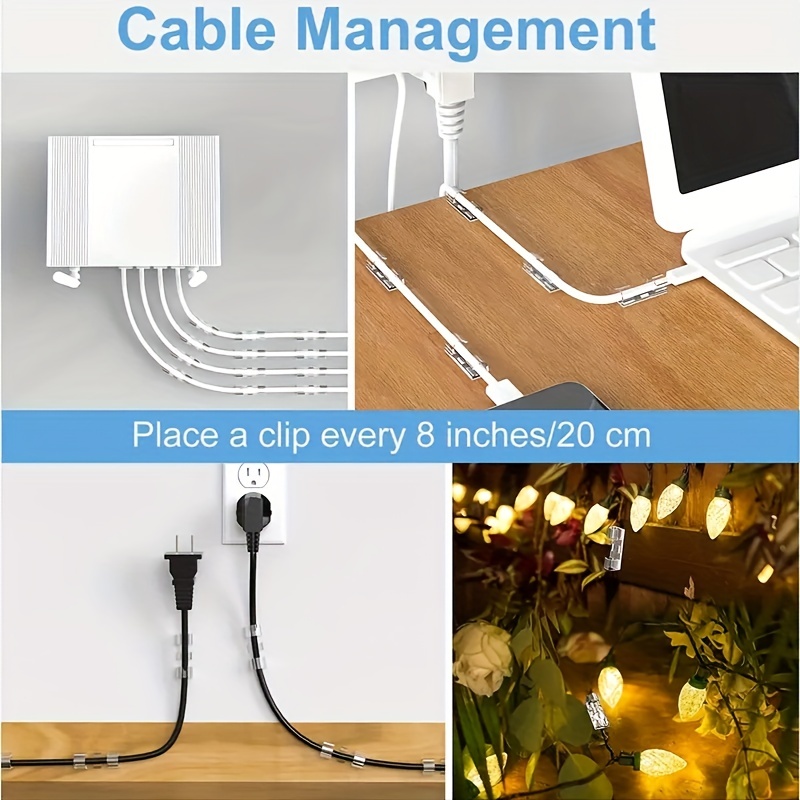 Wire Organizer, Wall Self-adhesive Cable Organizer, Wire