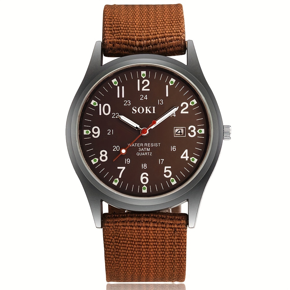 1 Reloj Militar De Nailon Para Hombre Relojes De Cuarzo Para - Temu