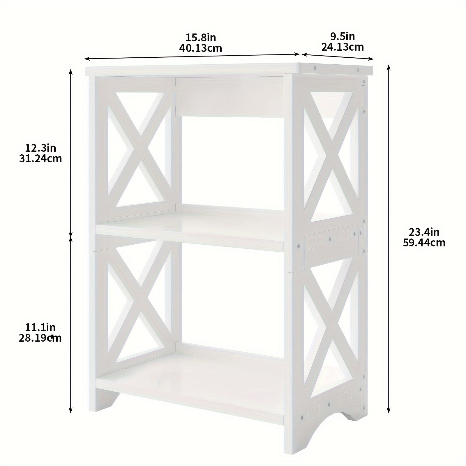 1pc Tavolino Notte A 3 Livelli Bianco Scaffale Bagno Piccoli - Temu Italy