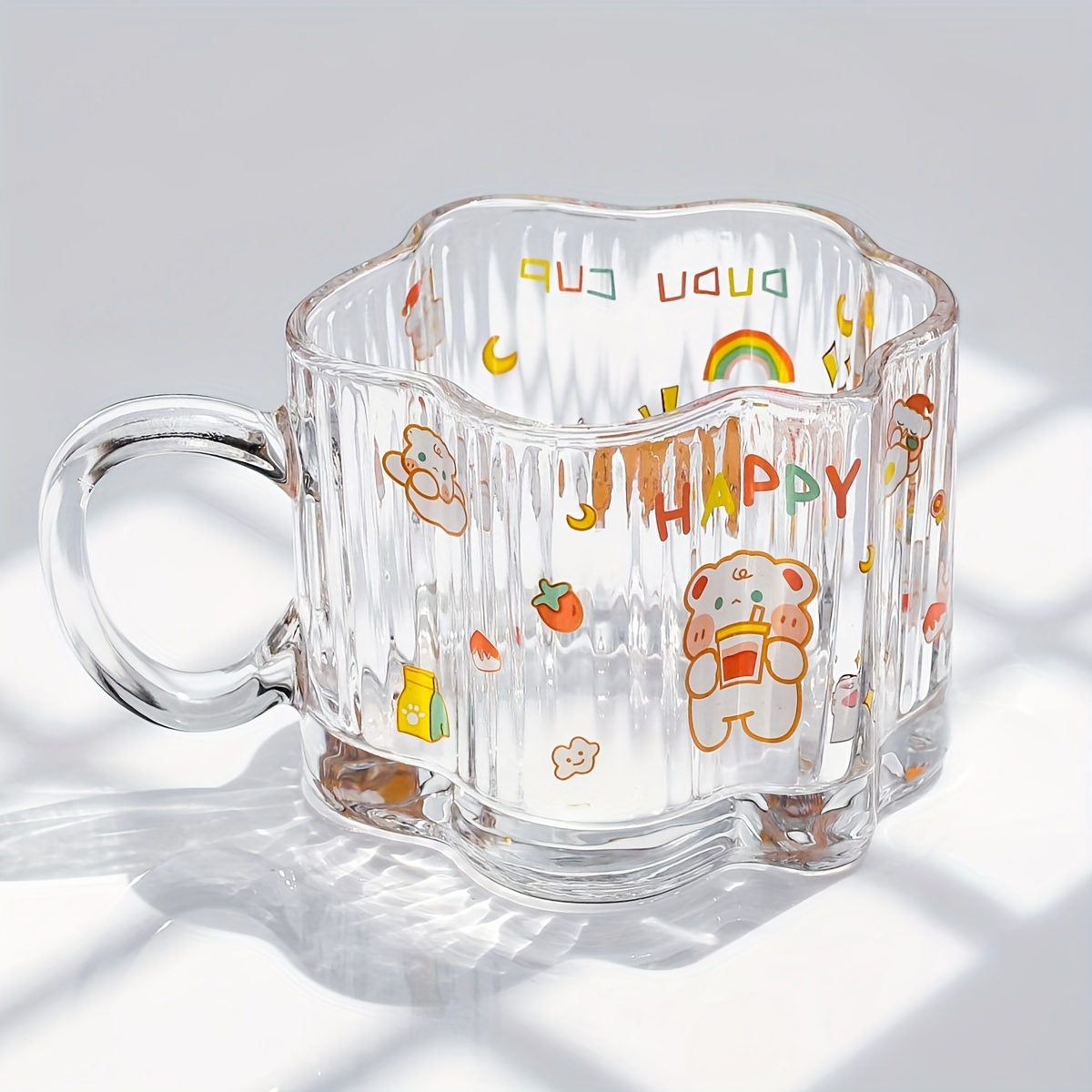 Happy Clouds Glass Cup