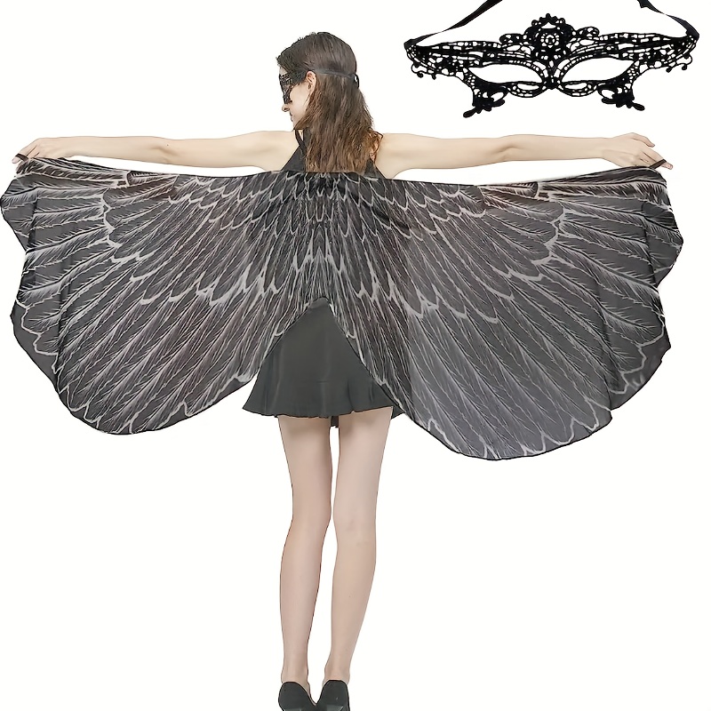 Vesti forma di elfo angelo ali di farfalla vestito mantello maschera costume  di spettacolo teatrale di Halloween - Temu Italy