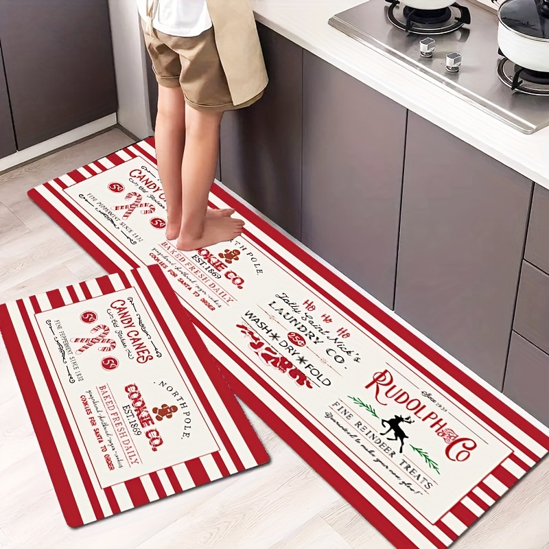 Christmas Eve Horror Halloween Kitchen Carpet, Waterproof, Anti Fouling,  Anti Slip, Home Decoration, Fun Skull Living Room, Bedroom, Game Hall,  Bathroom, Kitchen Carpet, Absorbent And Washable Ghost Gift - Temu