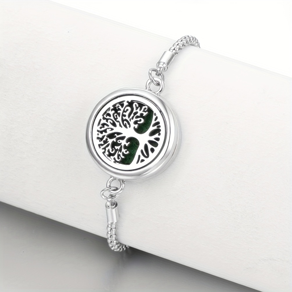 Tree of Life PU Leather Diffuser Bracelet & Essential Oil Aroma Valentine's  Day