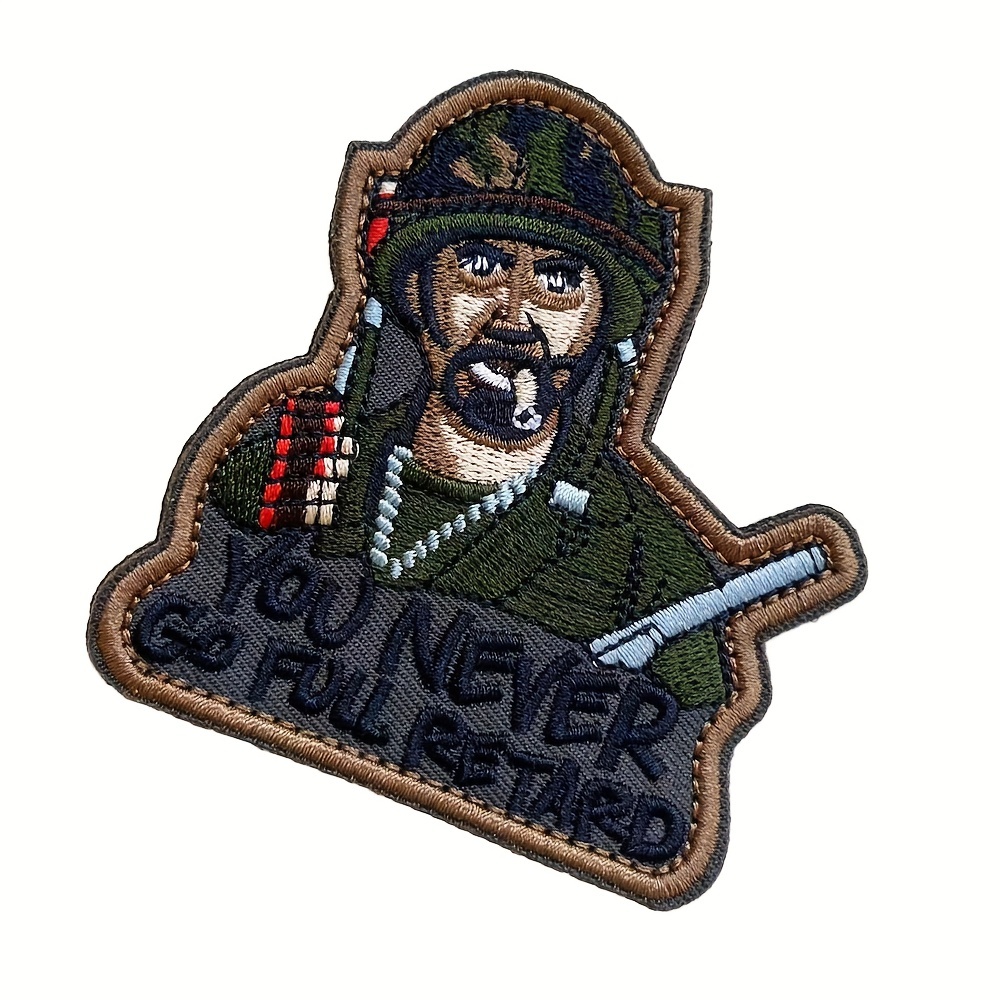 20pcs Random Funny Morale Patch, Full Embroidery Loop And Hook Patches For  Caps Backpacks Vest Harness Uniforms