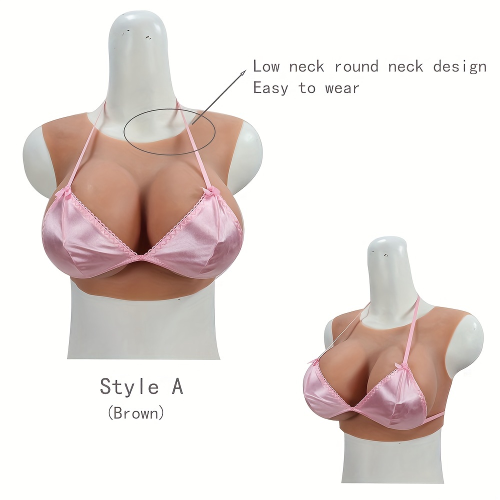 Silicone Realistic Breastplate High Collar Fake Breasts Artificial B-H Cup  Breast Forms for Mastectomy Crossdresser Transgender Cosplay(Size:B Cup,Color:Color  1) : : Clothing, Shoes & Accessories