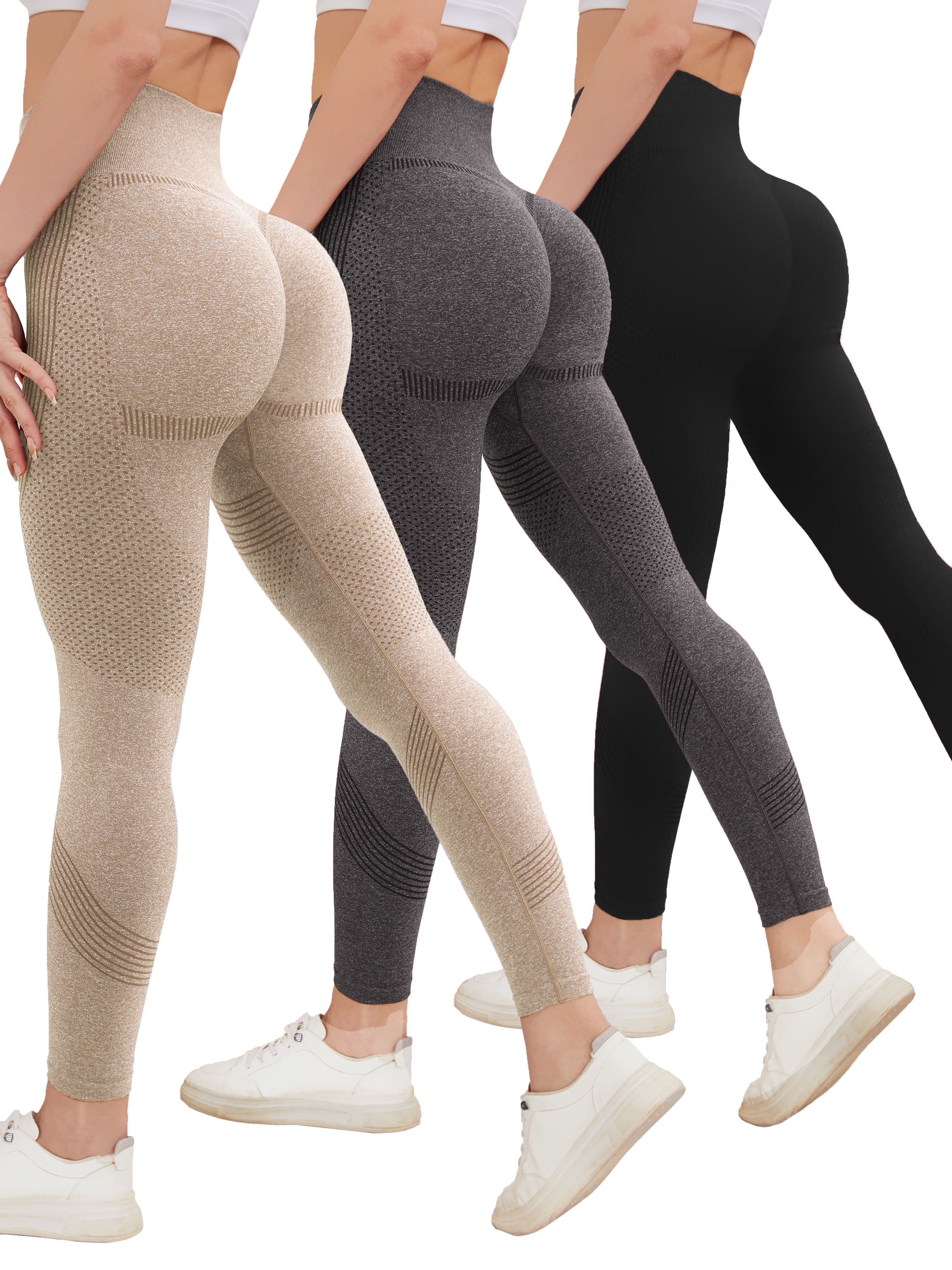Women Push Up Leggings Yoga Pants Anti Cellulite Sports High Waist Trousers  Hips 