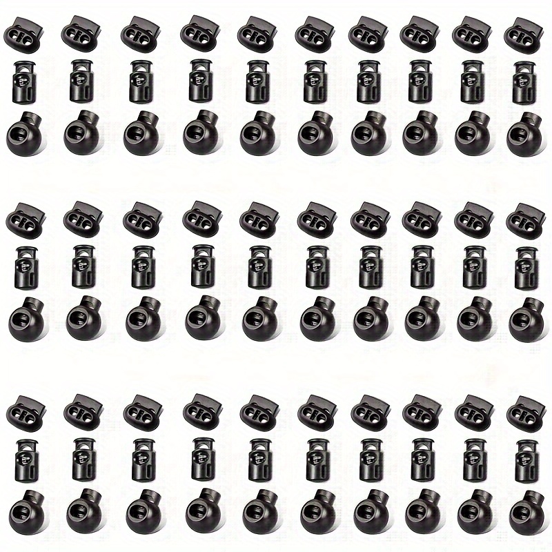 50pcs Shoelace Tail Spring Clips Shoelace Lock Buckles Plastic Shoelace  Clips Cord Locks 