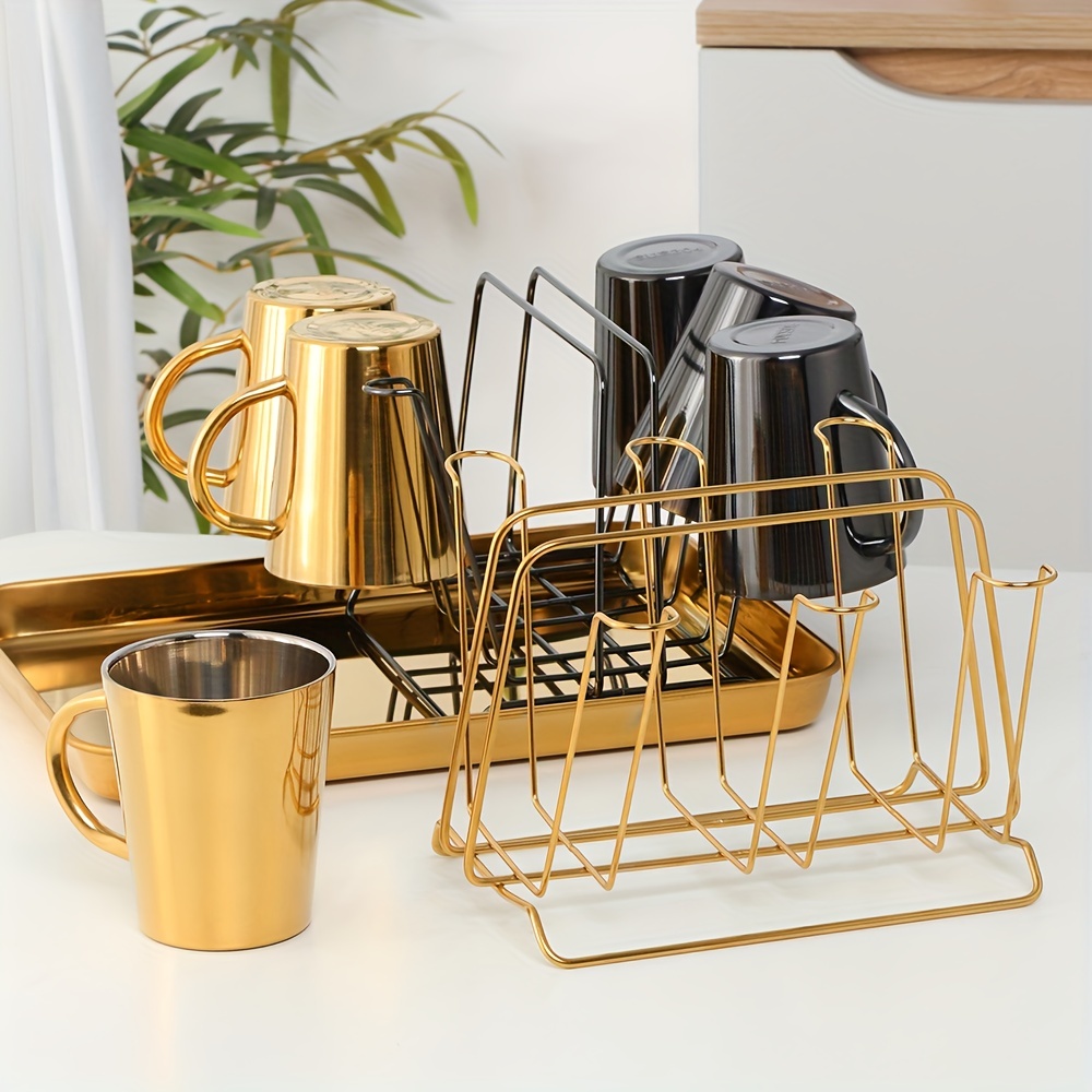 Glass Kitchen Storage Organizer  Coffee Cups Holder Organizer