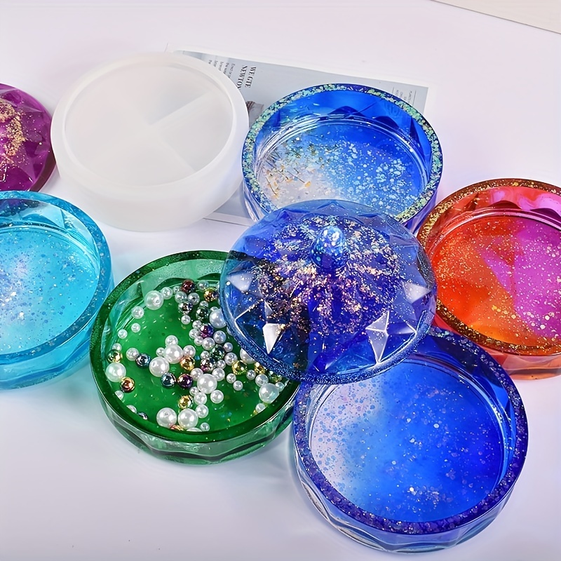 Diy Crystal Gel Drop Resin Mold Lipstick Storage Box Mold - Temu