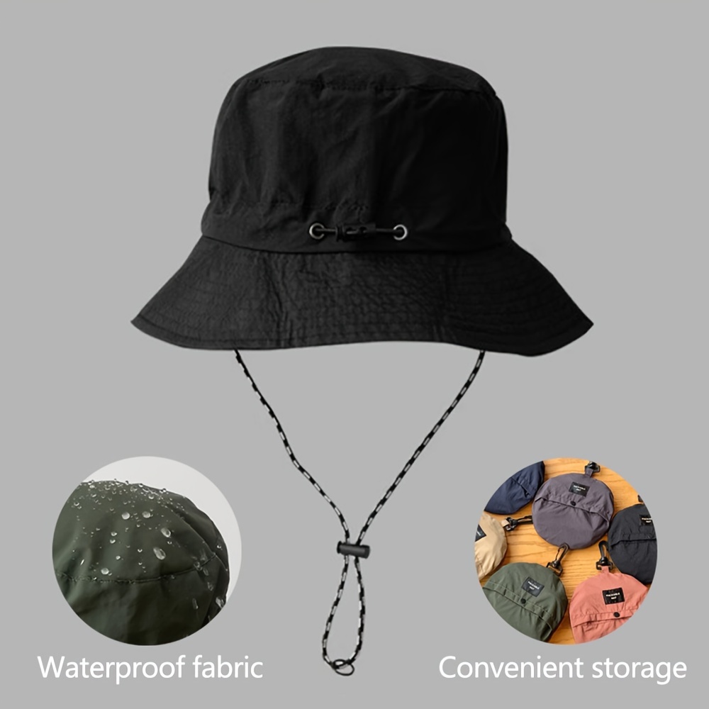 Unisex Bucket Hat for Women Men Summer Sun Beach Hat, Denim Packable Cotton  Fisherman Cap for Casual, Sports, Trips, Black, S/M at  Women's  Clothing store