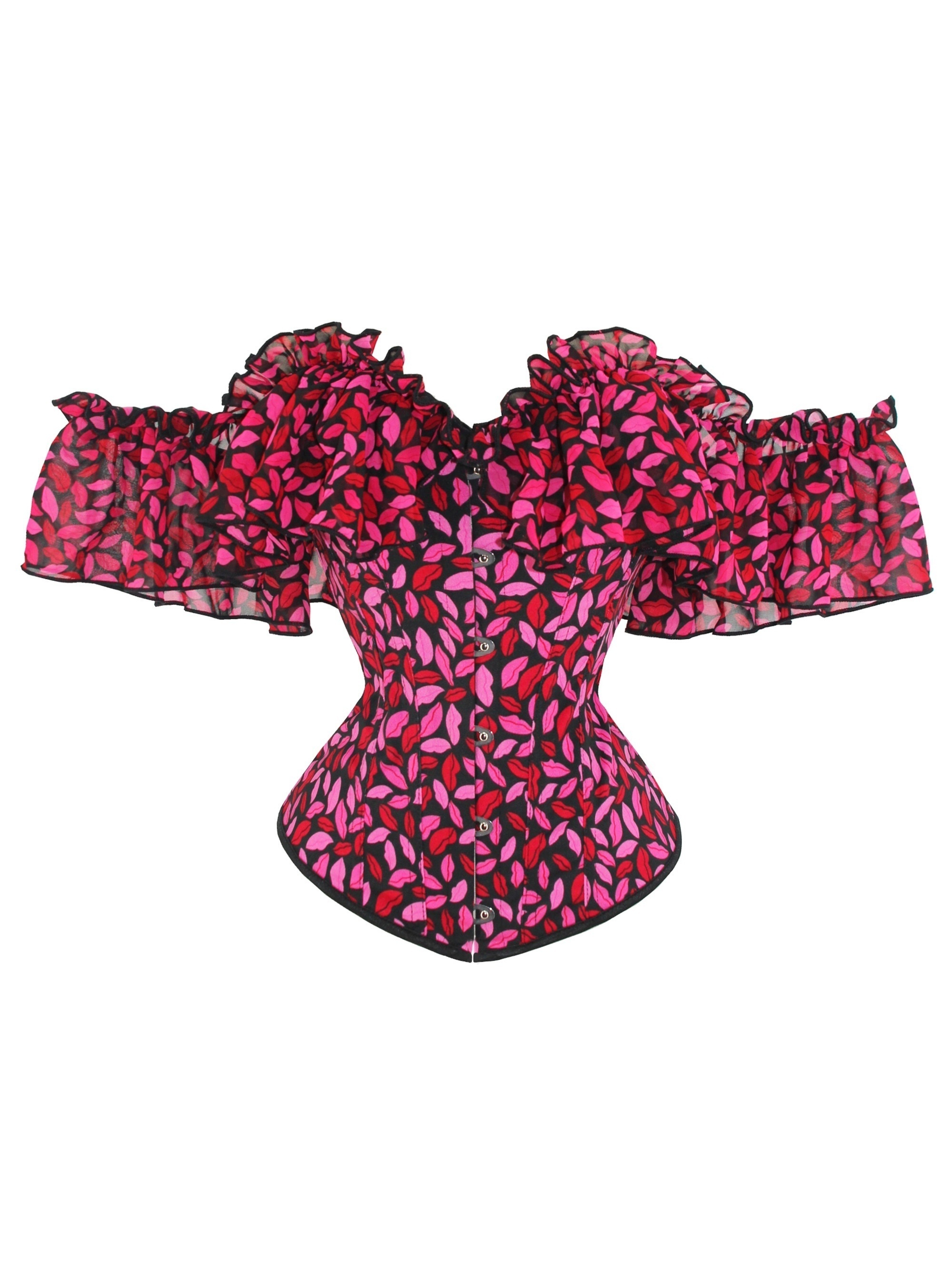 Floral Print Corset Top, Stylish Bodice Carnival Costume, Women's Clothing